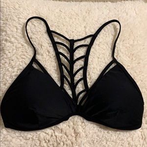 NWOT black bikini top
